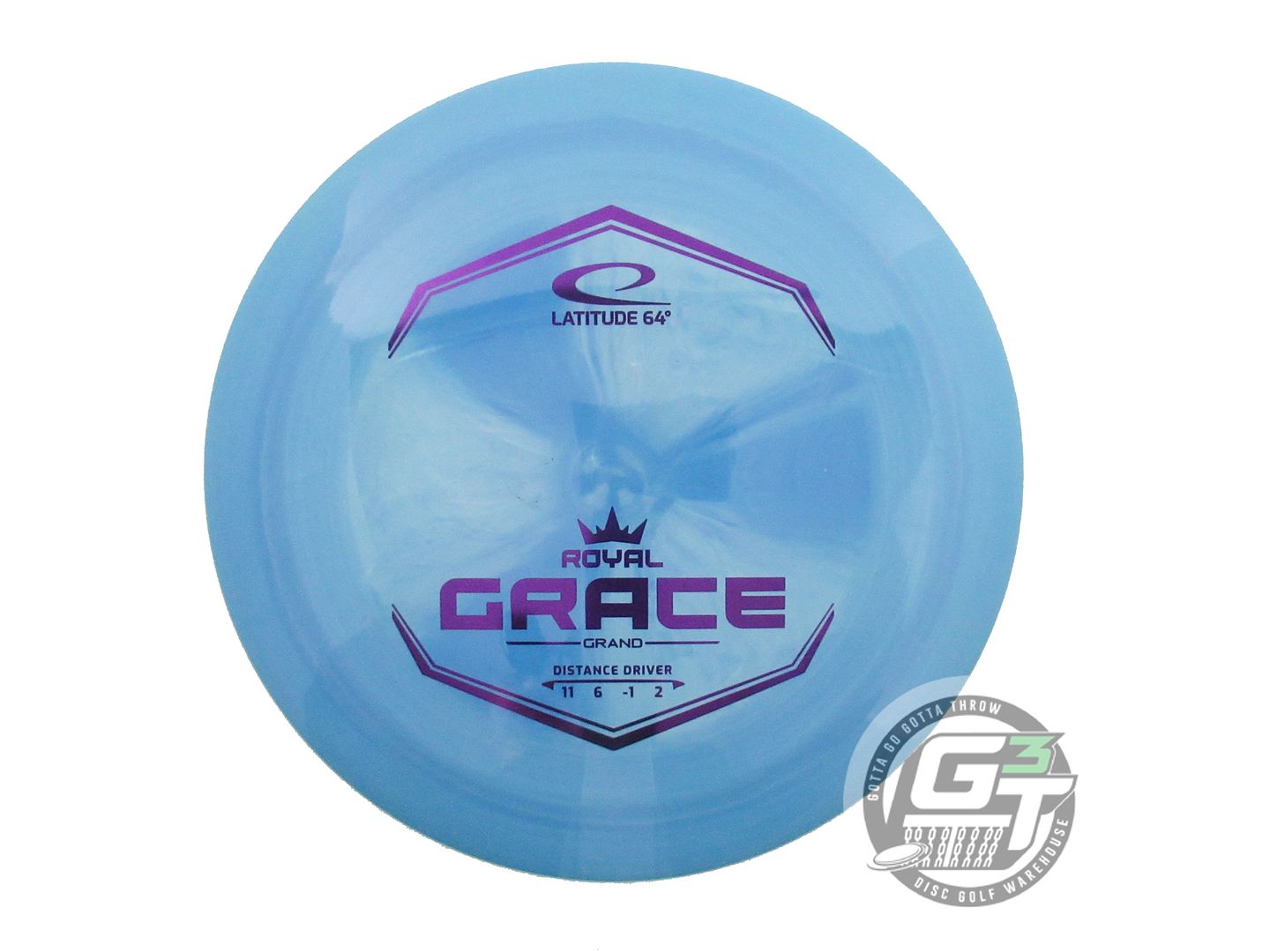 USED Latitude 64 Royal Grand Grace 175g Blue Purple Foil Distance Driver Disc