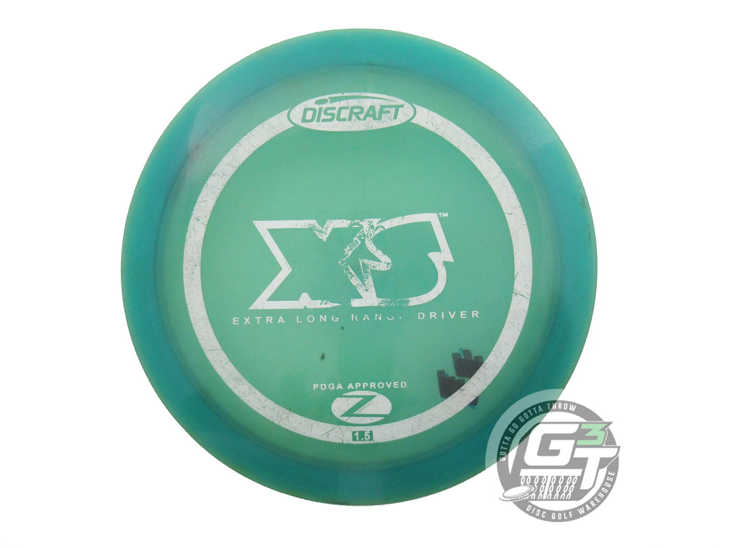 USED Discraft Z XS 174g Teal White Stamp PFN Distance Driver Golf Disc