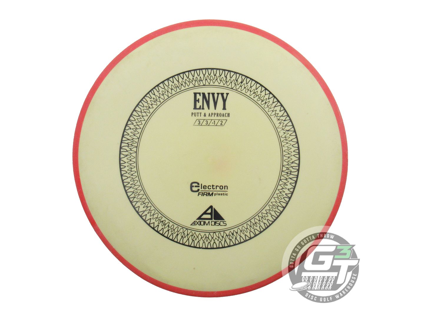 USED Axiom Discs Electron Firm Envy 175g Yellow Red Rim Putter Golf Disc