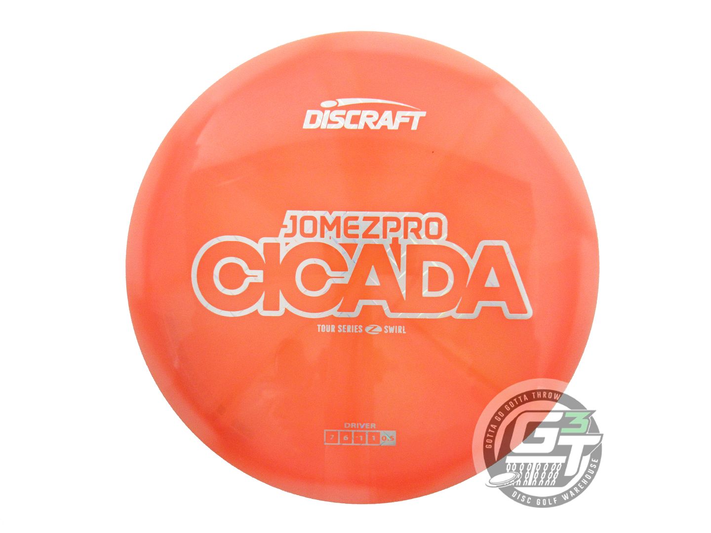 USED Discraft [JOMEZ PRO] Z Cicada 175g Orange Diamond Plate Foil Driver Disc