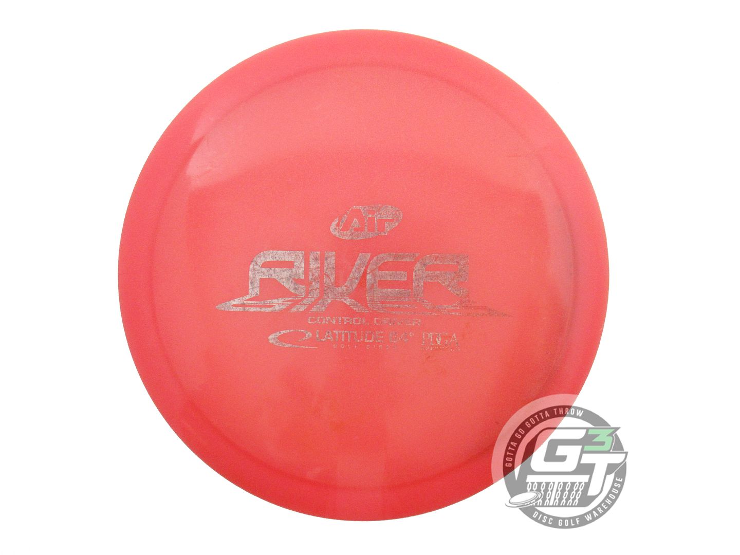 USED Latitude 64 Opto AIR River 159g Pink Silver Patina Stamp Driver Golf Disc