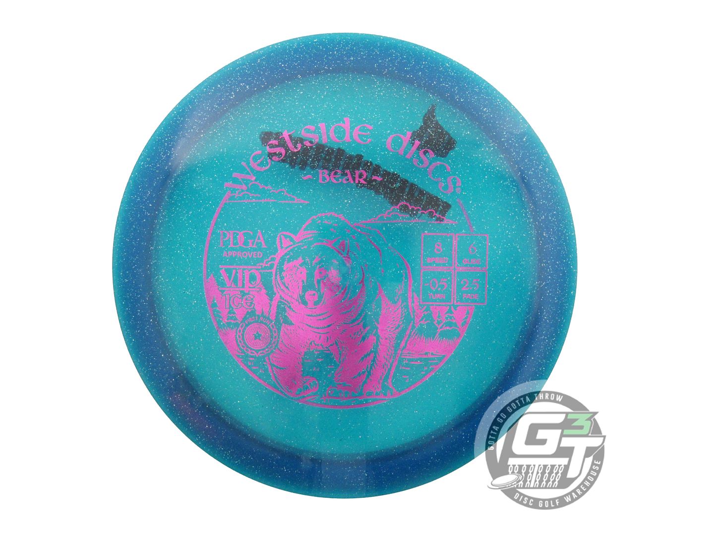 USED Westside Discs VIP Ice Bear 176g Blue Magenta Foil Fairway Driver Golf Disc