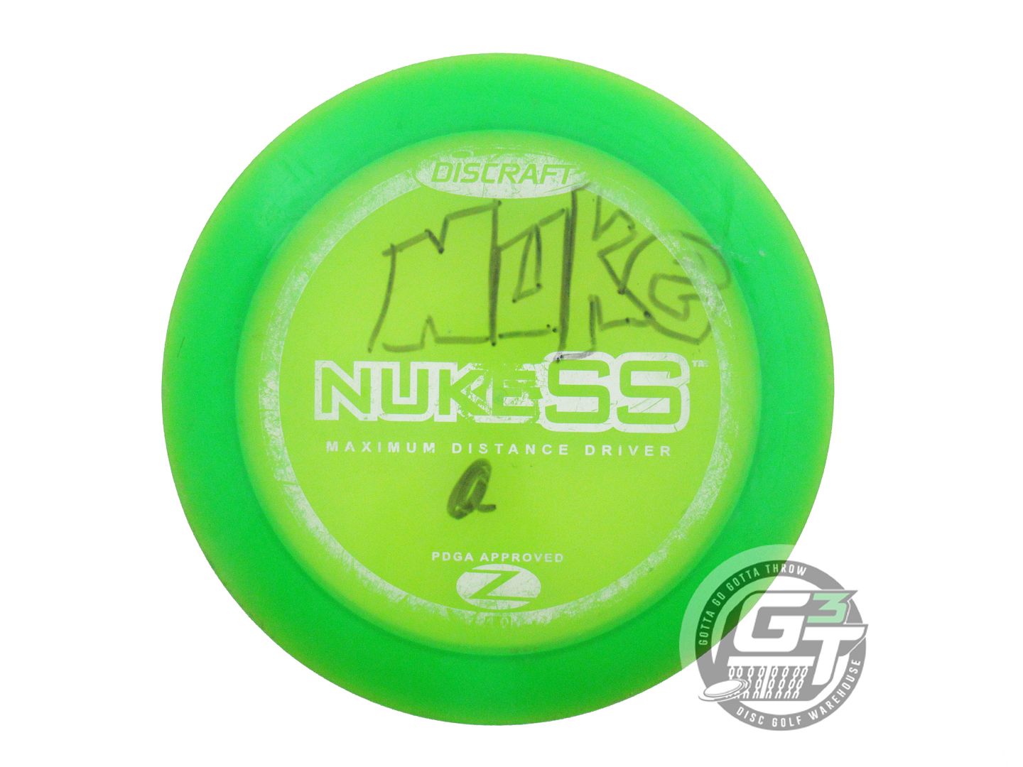 USED Discraft Z Nuke SS 175g Green White Stamp PFN Distance Driver Golf Disc