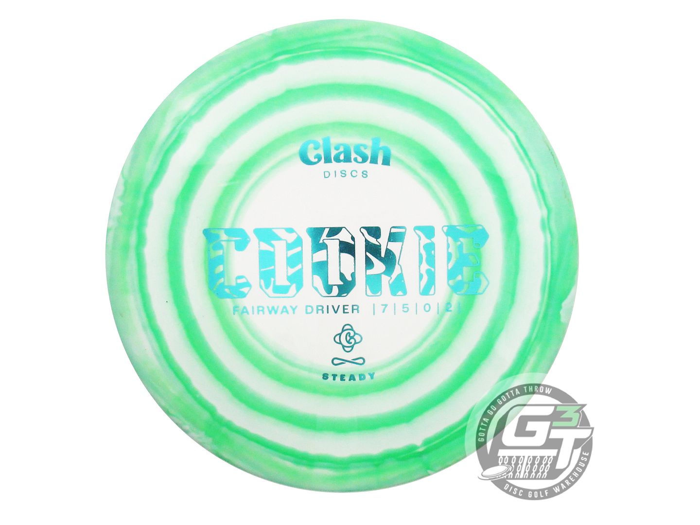 USED Clash Discs Steady Ring Cookie 172g Green-White Fairway Driver Golf Disc