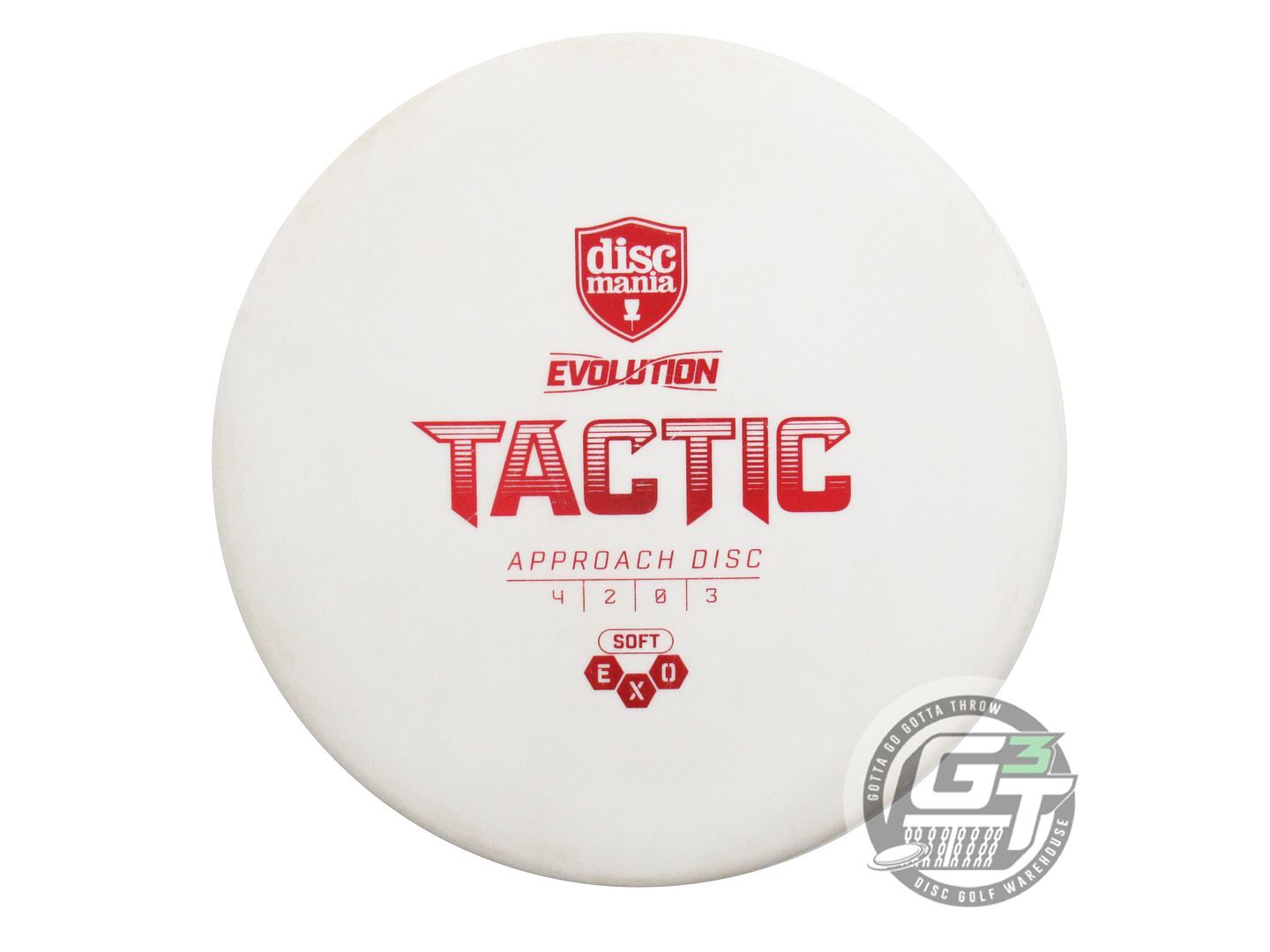 USED DiscMania Exo Soft Tactic 176g White Red Foil Putter Golf Disc