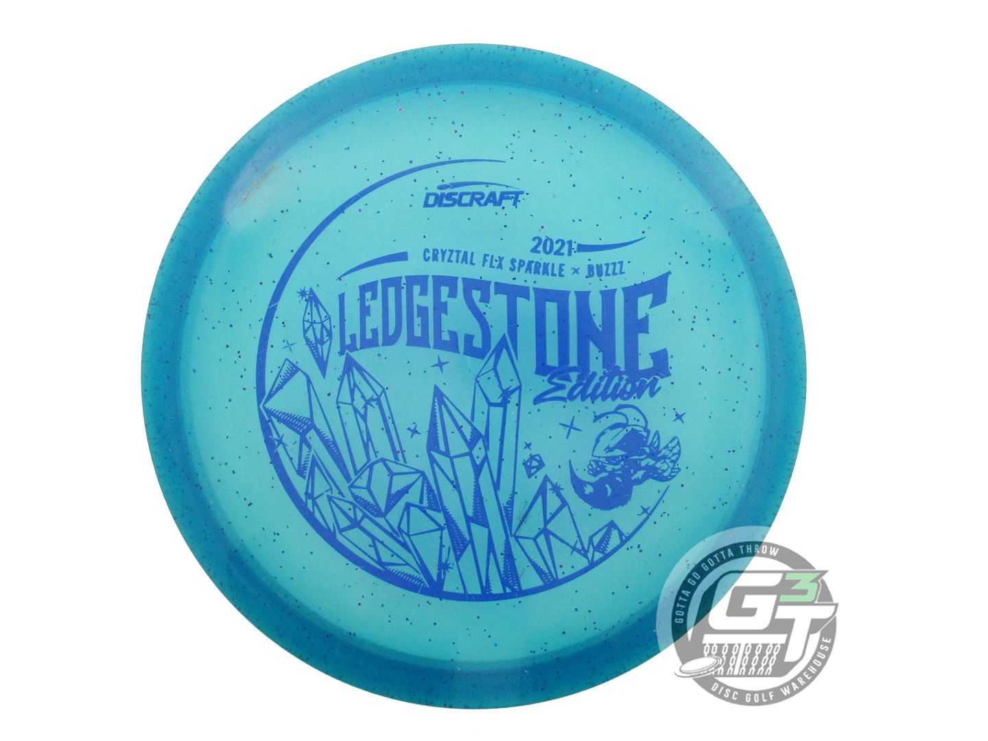 USED Discraft [LEDGESTONE] CryZtal Sparkle FLX Buzzz 176g Teal Midrange Disc