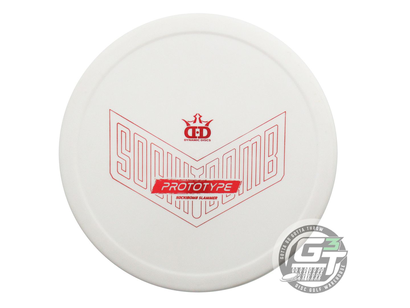USED Dynamic Discs [WYSOCKI] PROTOTYPE Slammer 176g White Red Foil Putter Disc