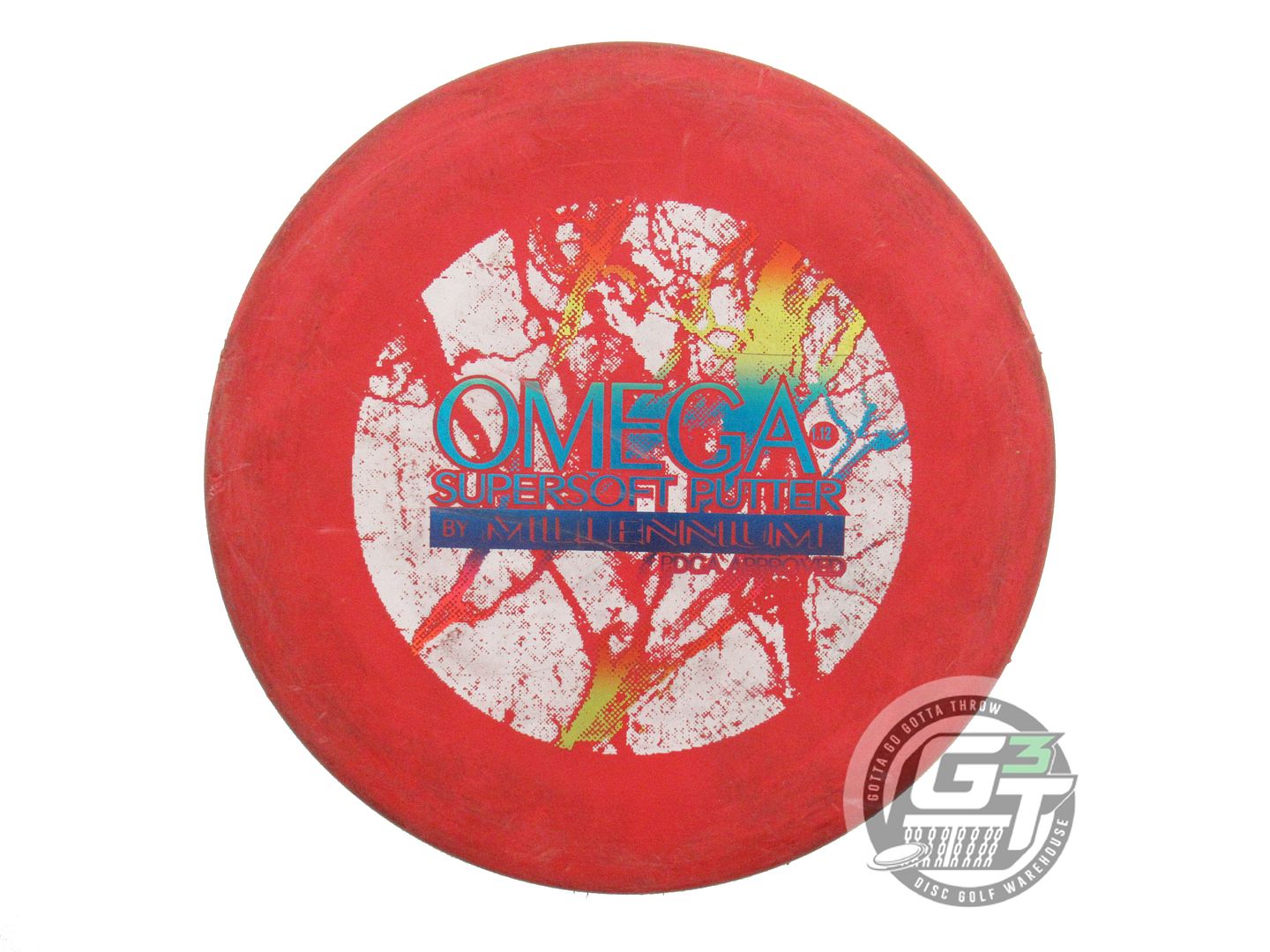 USED Millennium SuperSoft Omega 174g Red 2-RING OOP Putter Golf Disc