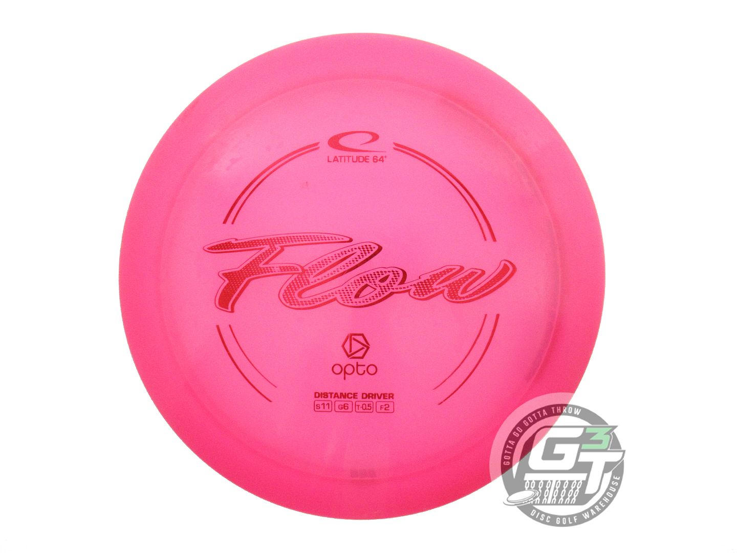 USED Latitude 64 Opto Flow 173g Pink Red Foil Distance Driver Golf Disc