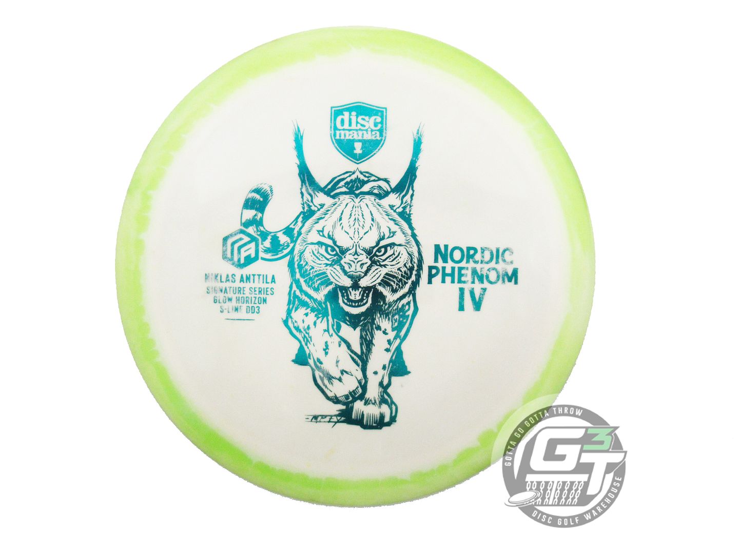 USED DiscMania NORDIC PHENOM 4 Horizon S-Line DD3 175g Lime-White Driver Disc