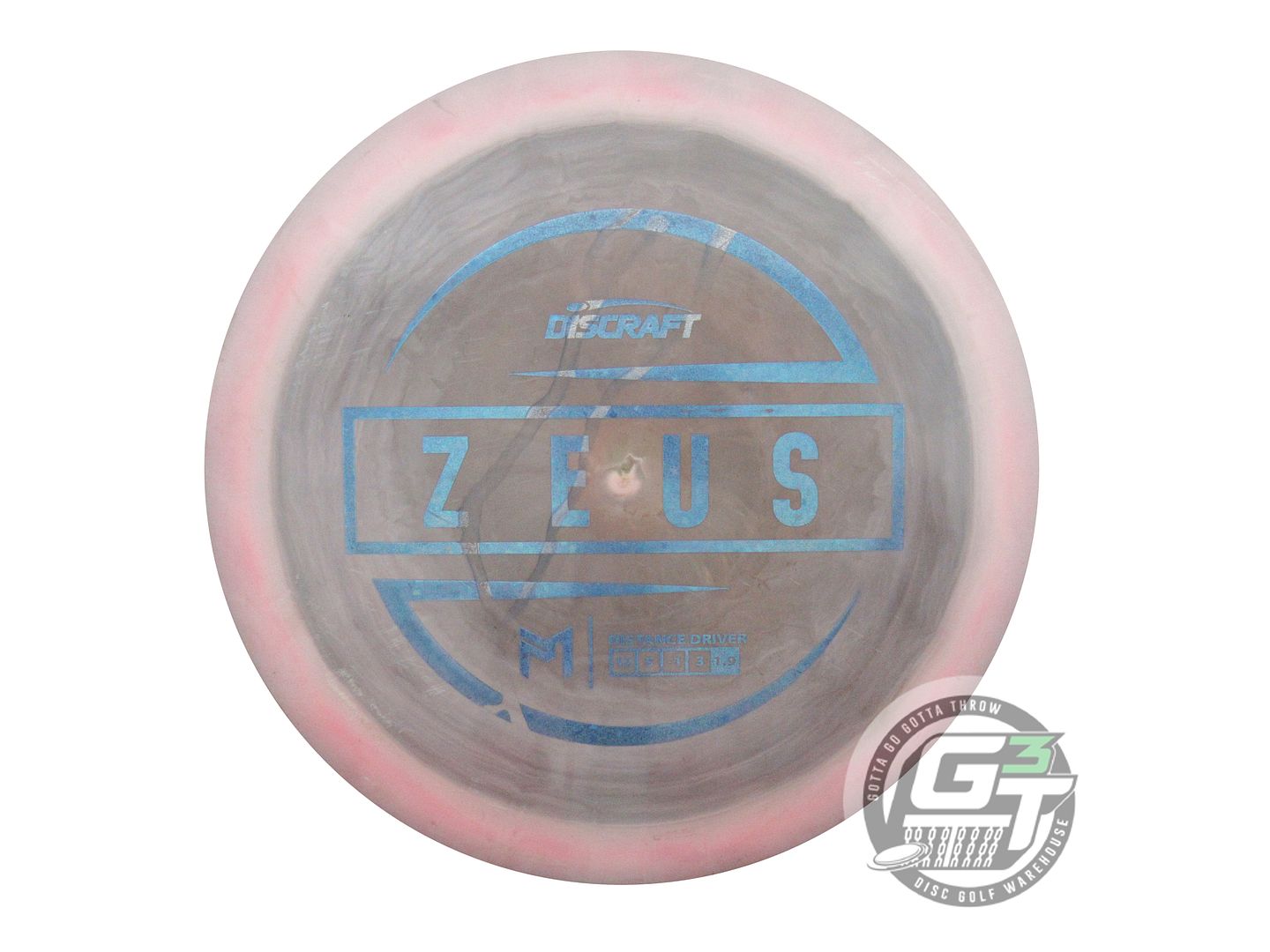 USED Discraft [McBETH] ESP Zeus 170g Pink-Gray Blue Star Foil Driver Golf Disc