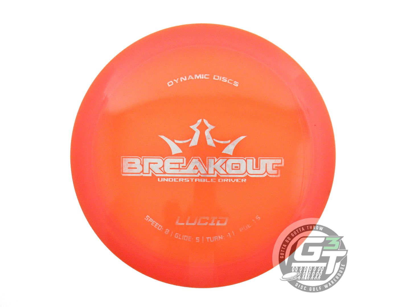 USED Dynamic Discs Lucid AIR Breakout 157g Orange Silver Shatter Driver Disc