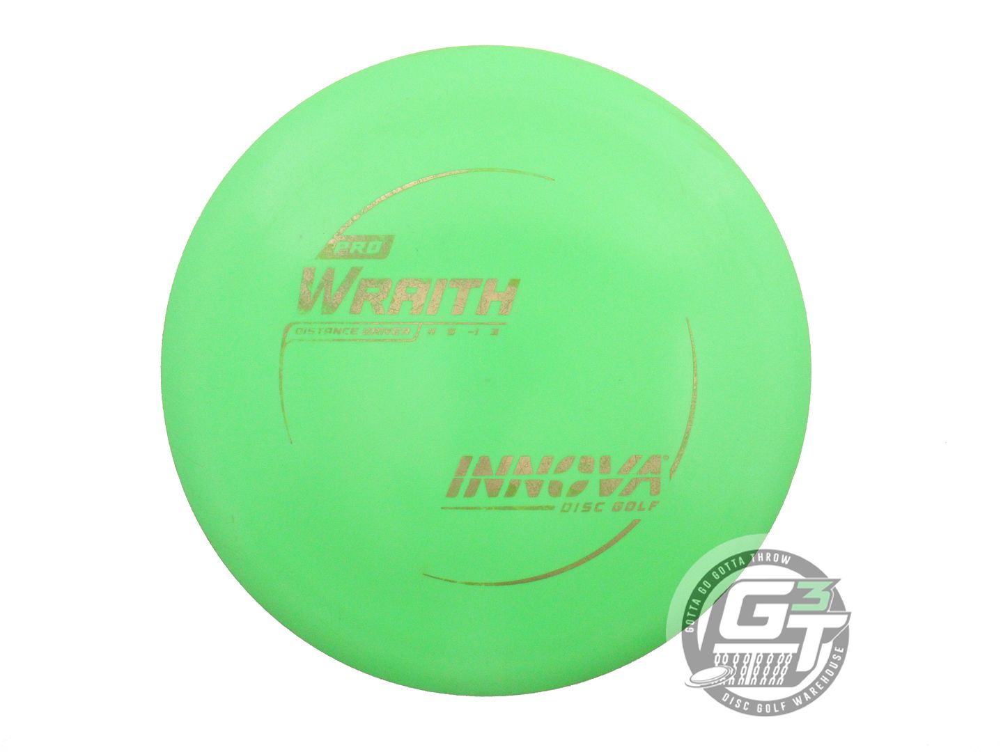USED Innova Pro Wraith 172g Lime Gold Foil Distance Driver Golf Disc