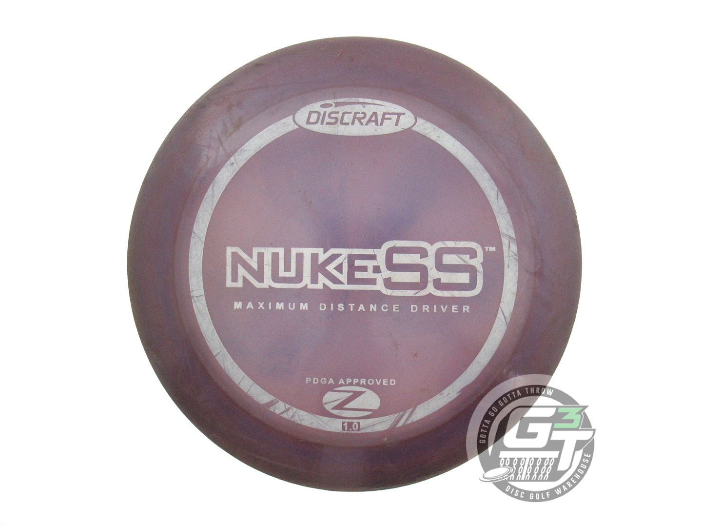 USED Discraft Z Nuke SS 172g Purple Silver Stamp PFN Distance Driver Golf Disc