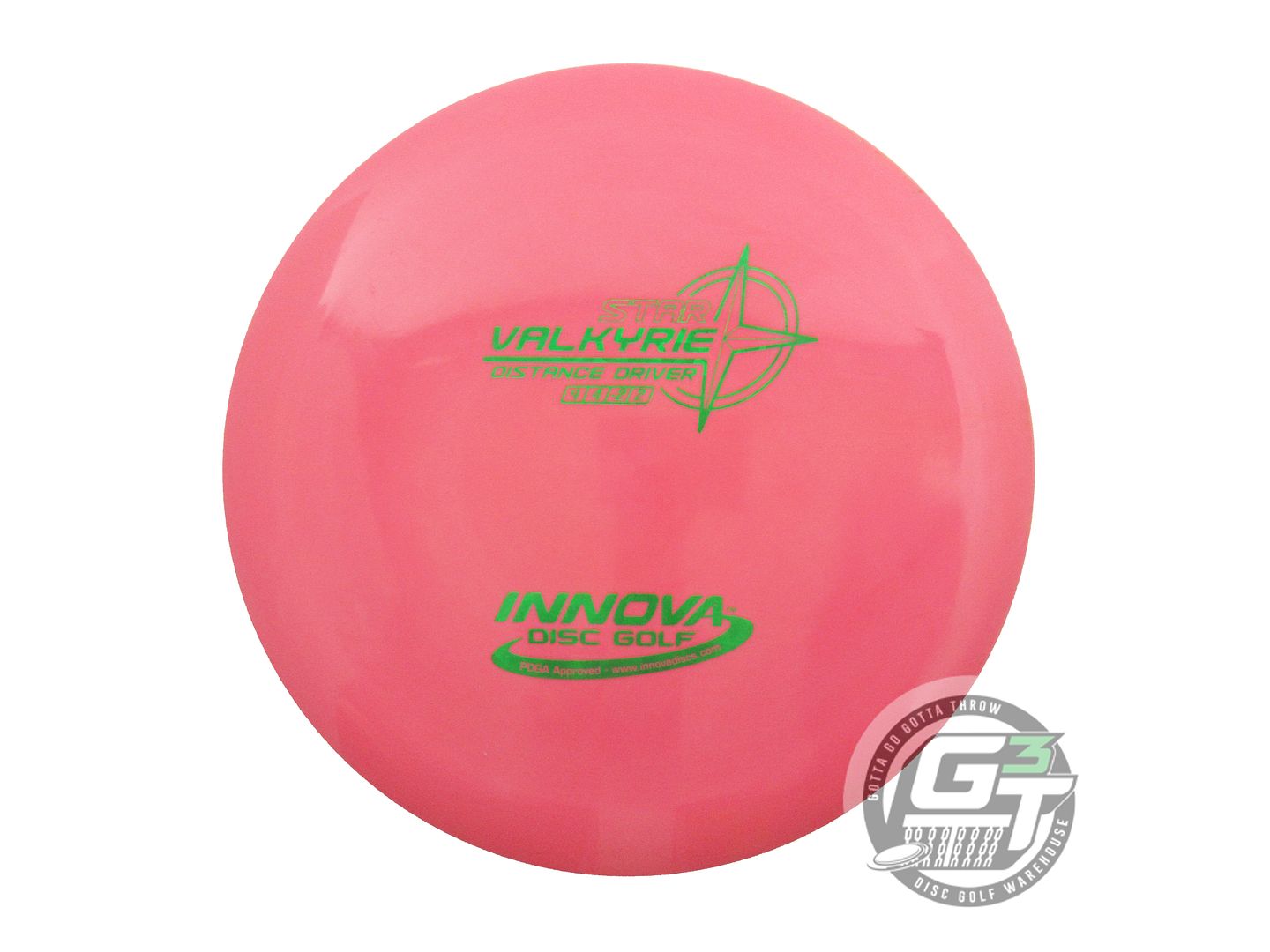 USED Innova Star Valkyrie 168g Pink Green Shatter Foil Distance Driver Golf Disc