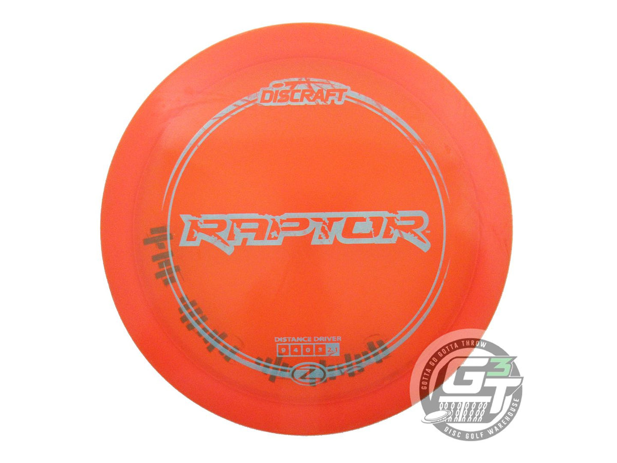 USED Discraft Z Raptor 175g Orange Aqua Foil Distance Driver Golf Disc