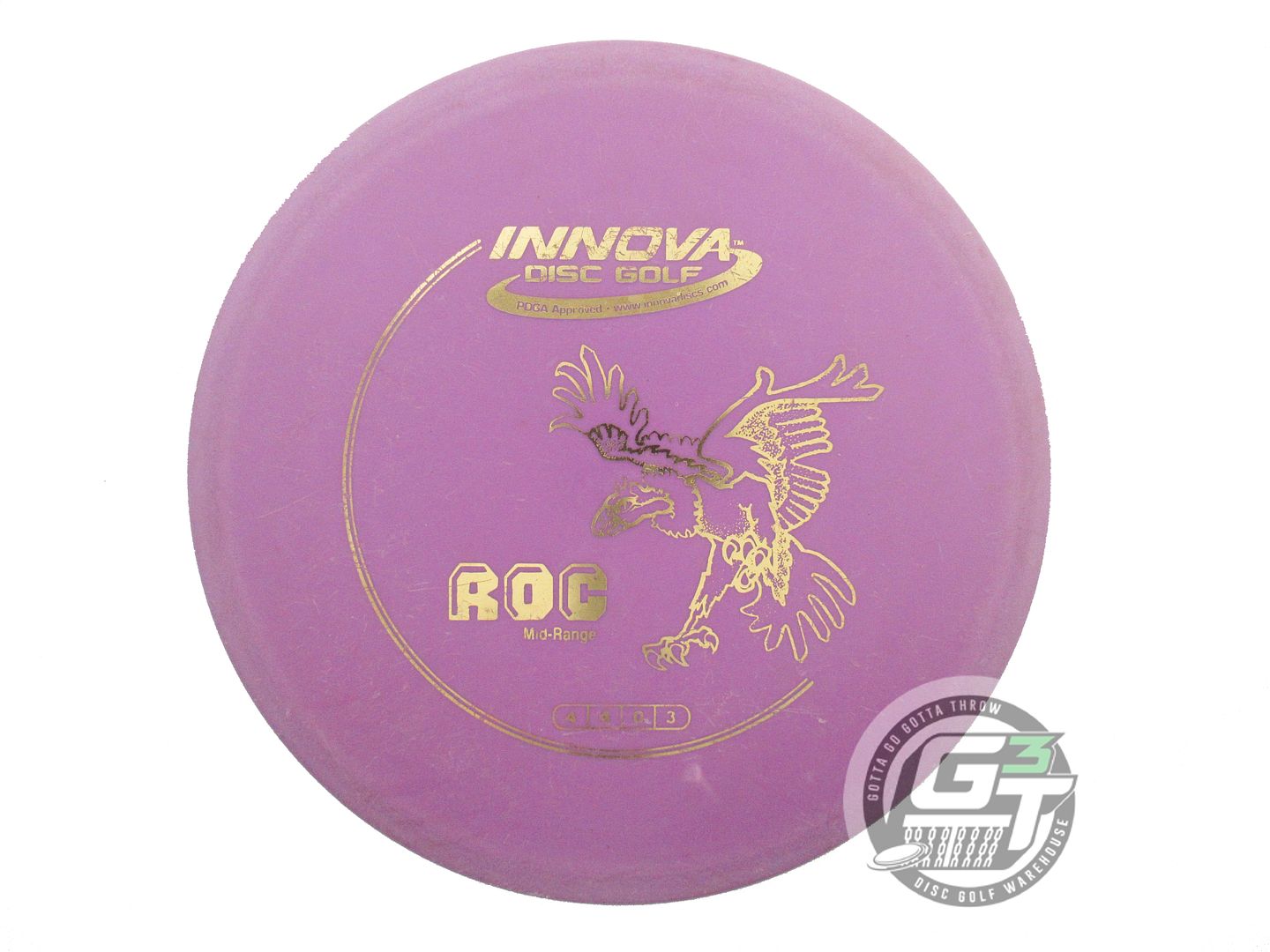 USED Innova DX Roc 177g Purple Gold Foil Midrange Golf Disc
