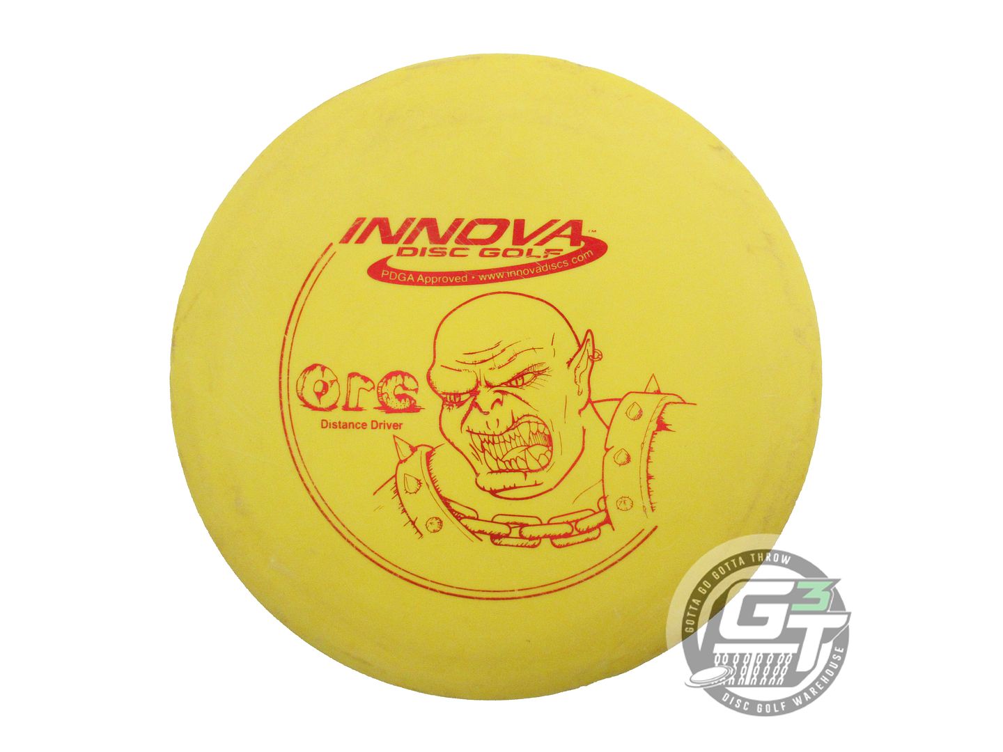 USED Innova DX Orc 166g Yellow Red Foil Distance Driver Golf Disc