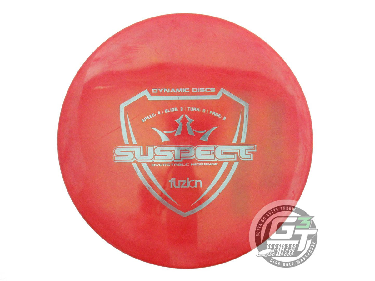 USED Dynamic Discs Fuzion Suspect 172g Red Silver Stamp Midrange Golf Disc