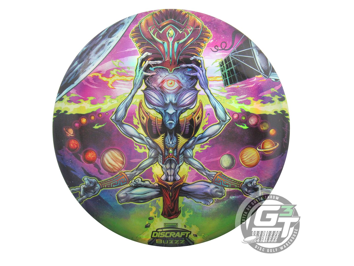 USED Discraft SuperColor ESP Buzzz 181g MIND'S EYE ALIEN Holo Foil Midrange Disc
