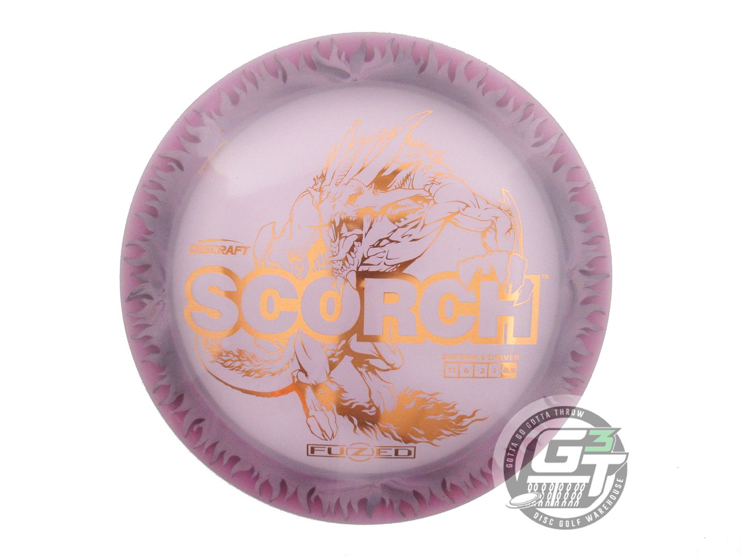 USED Discraft FuZed Flame Scorch 175g Purple Copper Foil Distance Driver Disc