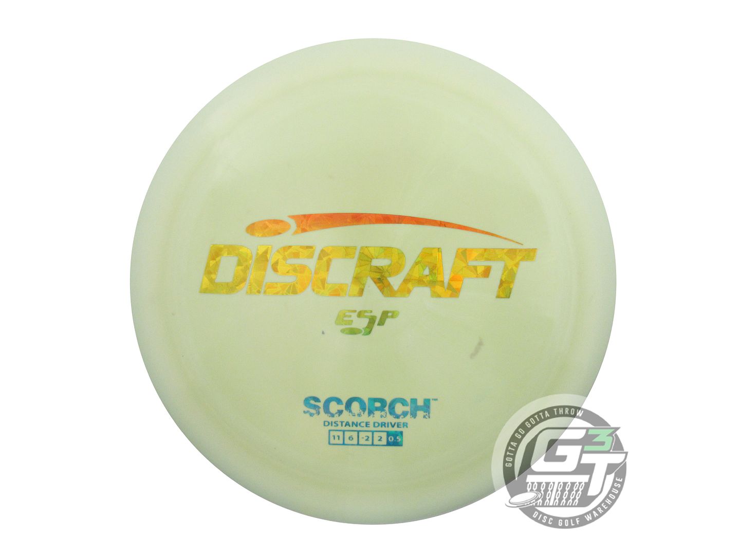 USED Discraft ESP Scorch 177g Lime Rainbow Shatter Foil Distance Driver Disc