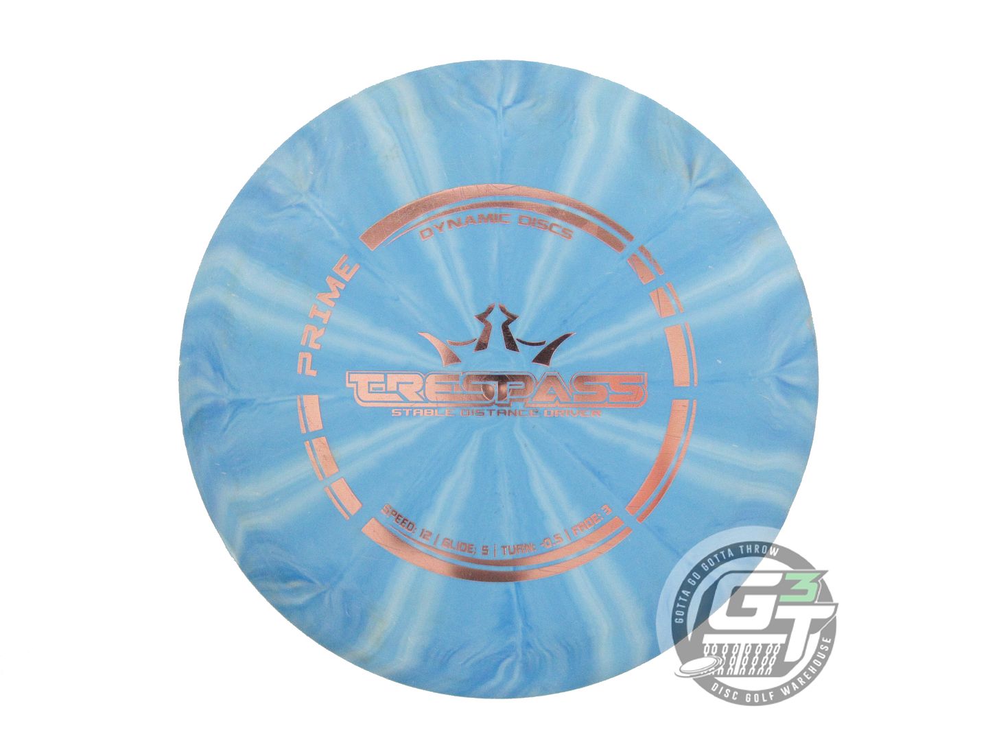 USED Dynamic Discs Prime Burst Trespass 174g Blue Silver Foil Driver Golf Disc