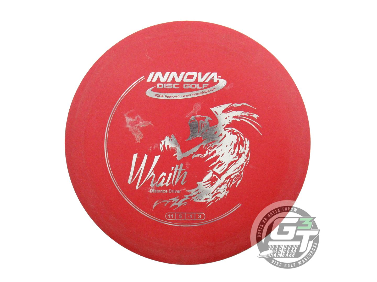 USED Innova DX Wraith 167g Red Silver Foil Distance Driver Golf Disc