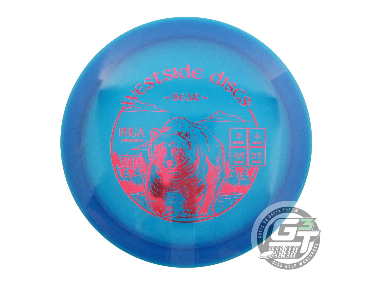 USED Westside Discs VIP Bear 174g Blue Red Foil Fairway Driver Golf Disc