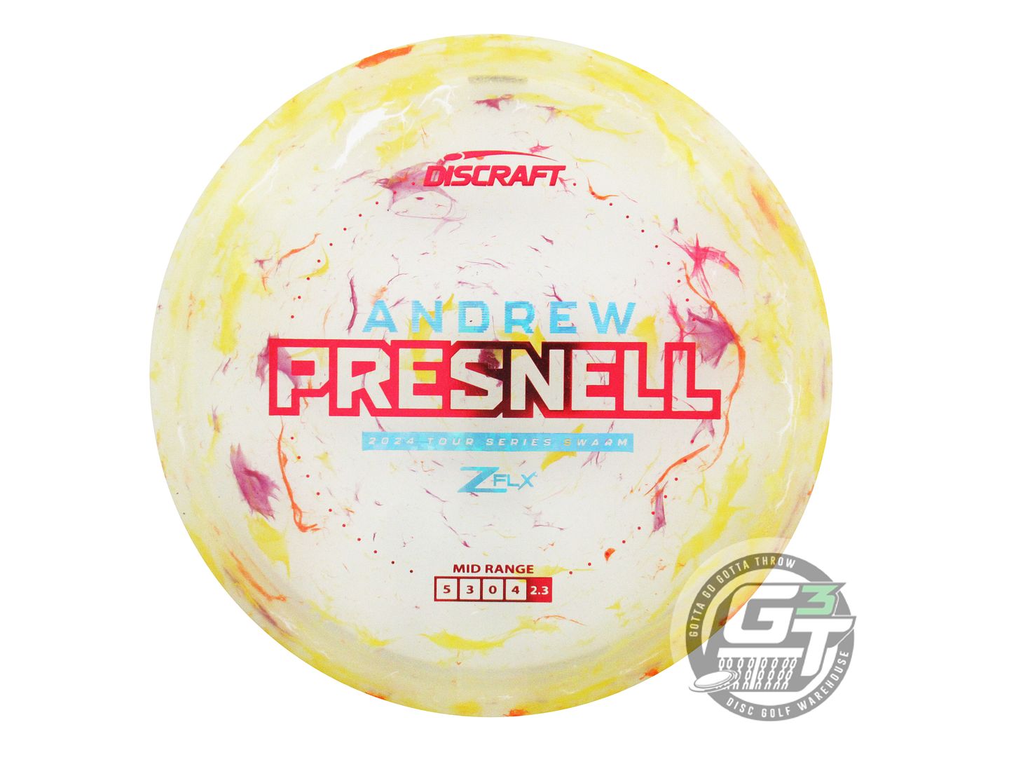 USED Discraft [PRESNELL] Jawbreaker Z FLX Swarm 179g Red Foil Midrange Golf Disc