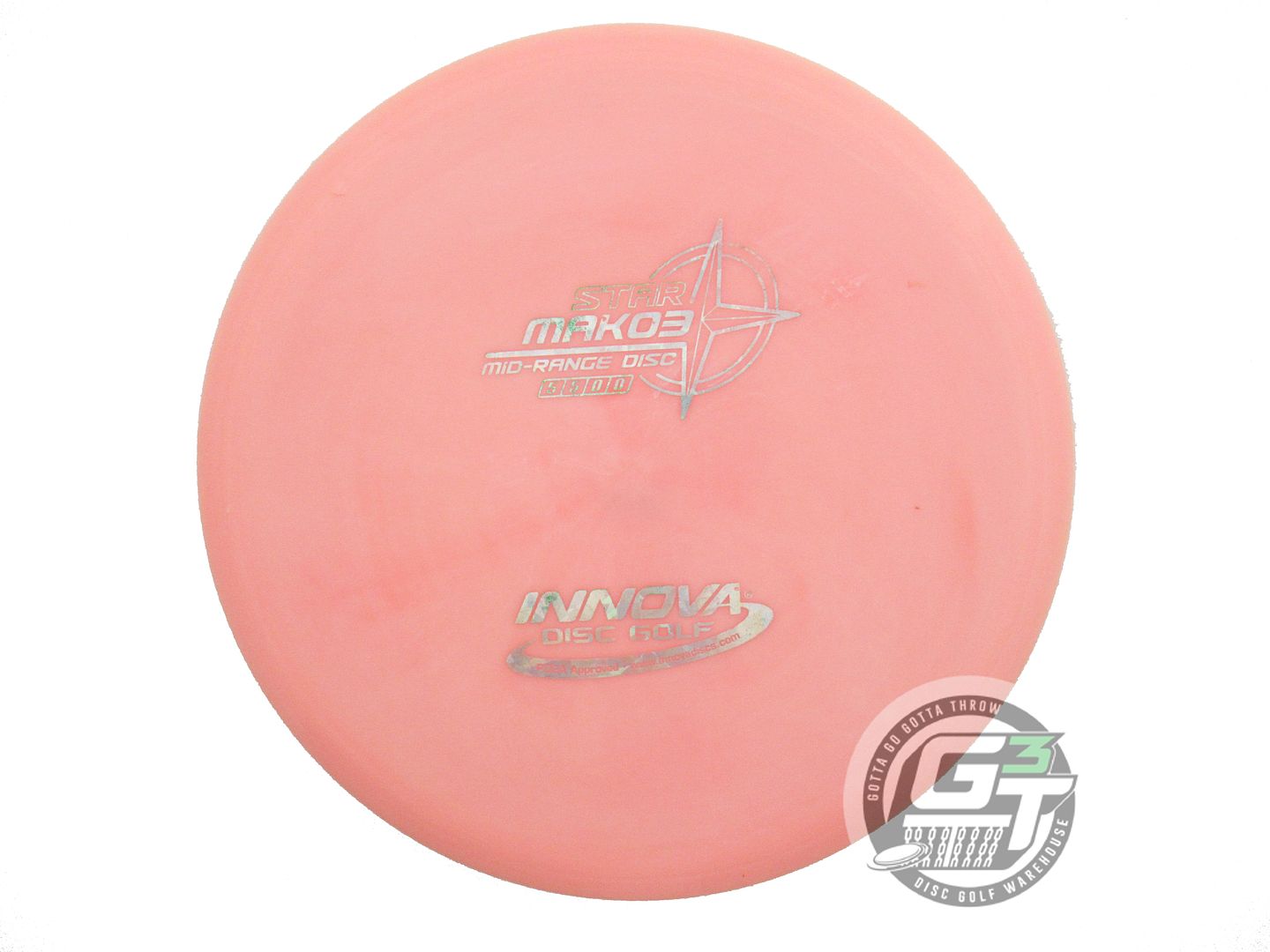 USED Innova Star Mako3 168g Pink Silver Shatter Foil Midrange Golf Disc