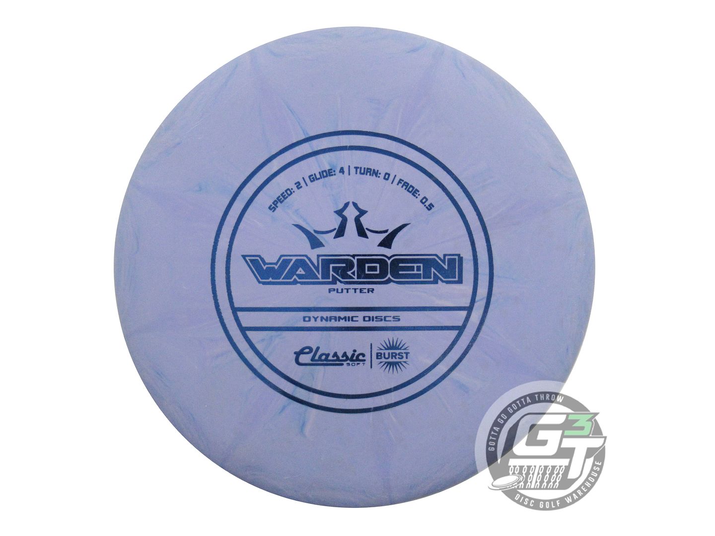 USED Dynamic Discs Classic Soft Burst Warden 173g Purple Blue Foil Putter Disc