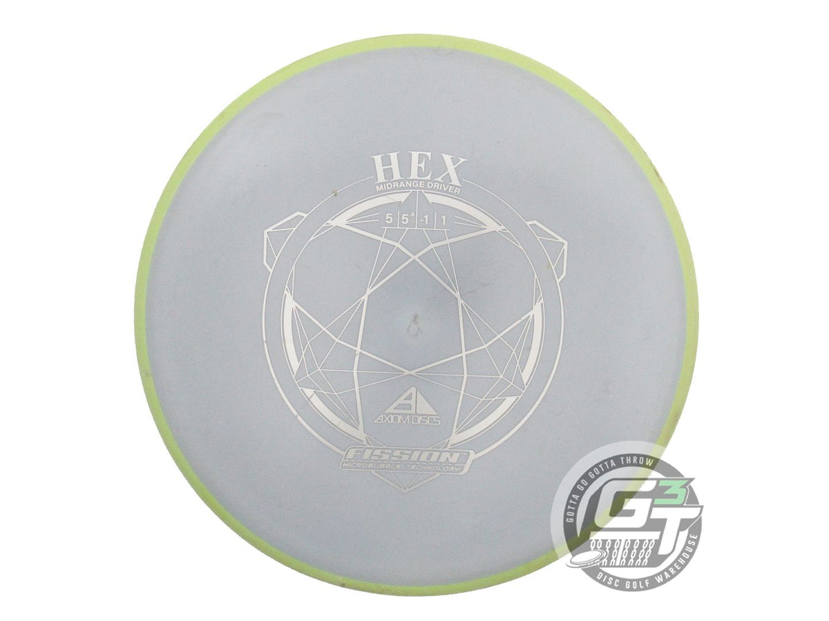 USED Axiom Discs Fission Hex 175g Gray Lime Rim Midrange Golf Disc