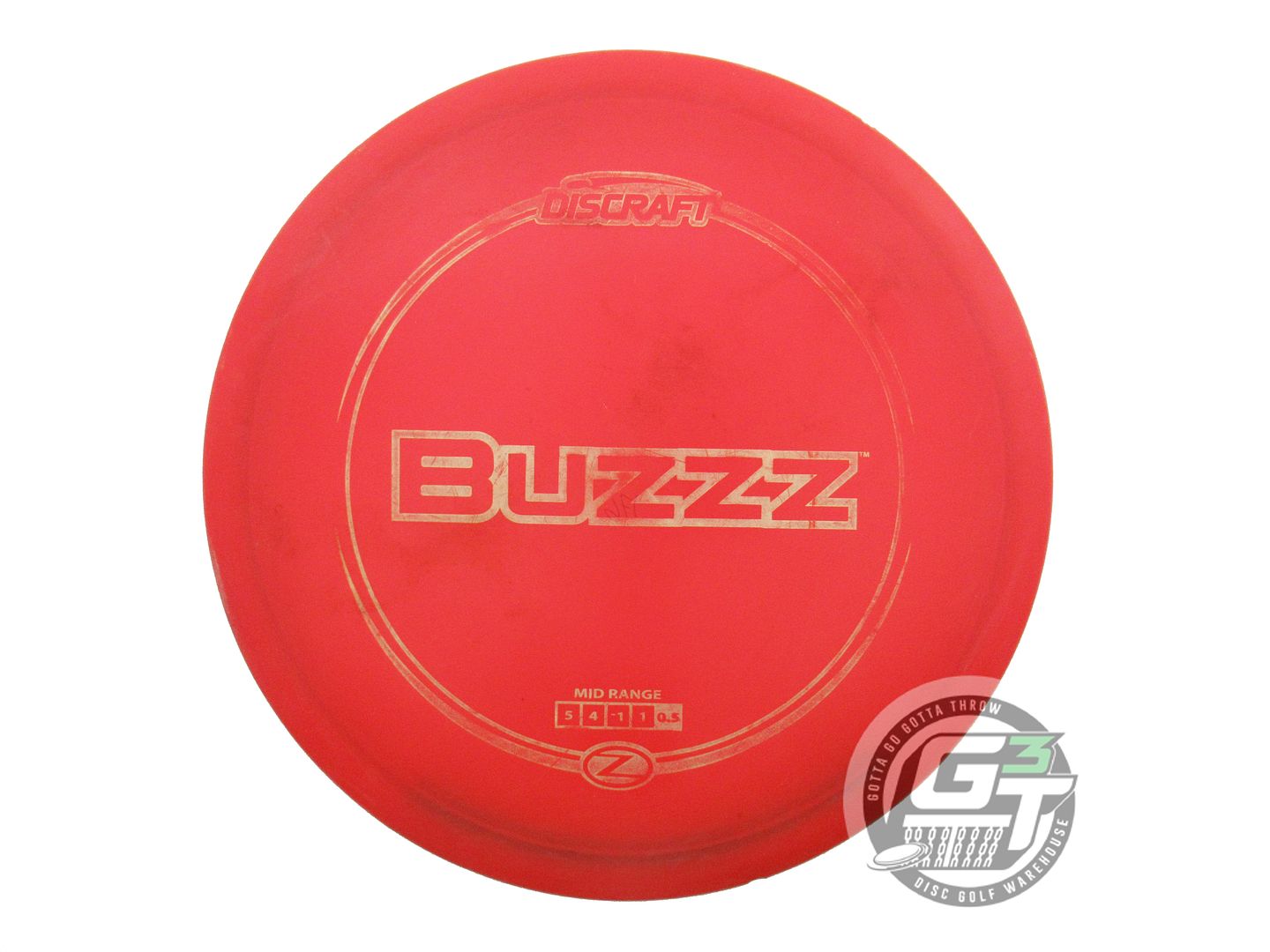USED Discraft Z Buzzz 176g Red Silver Stamp Midrange Golf Disc