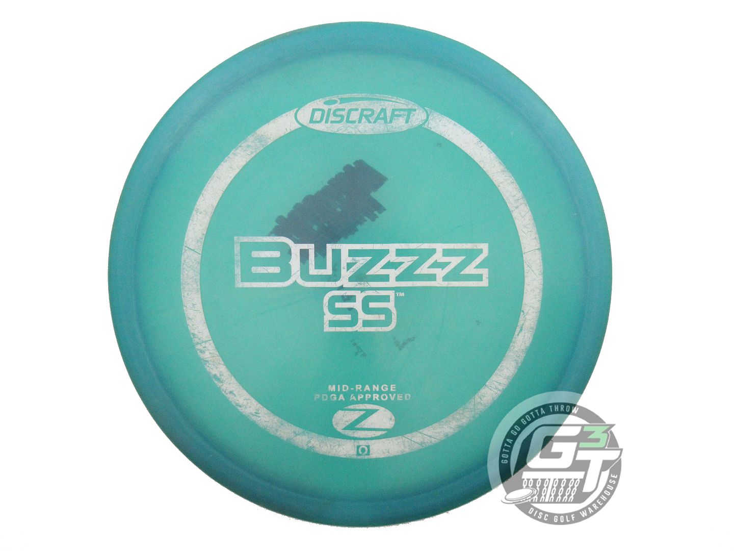 USED Discraft Z Buzzz SS 172g Teal White Stamp PFN Midrange Golf Disc