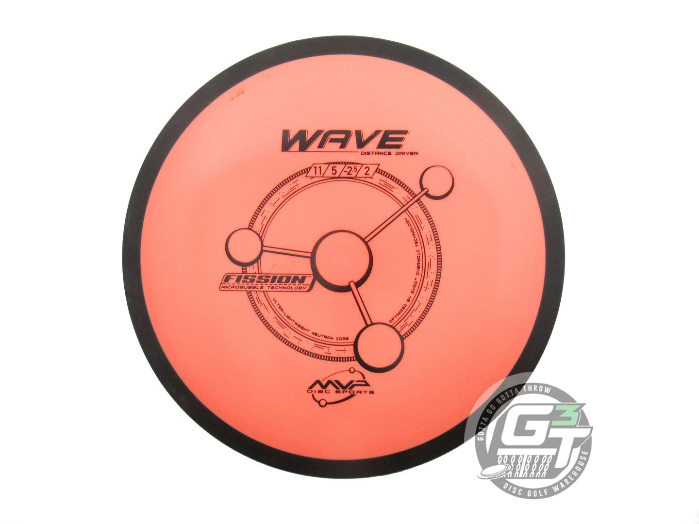 USED MVP Disc Sports Fission Wave 171g Orange Distance Driver Golf Disc