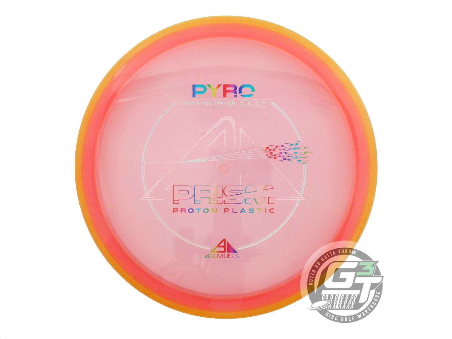 USED Axiom Discs Prism Proton Pyro 176g Pink Orange Rim Midrange Golf Disc