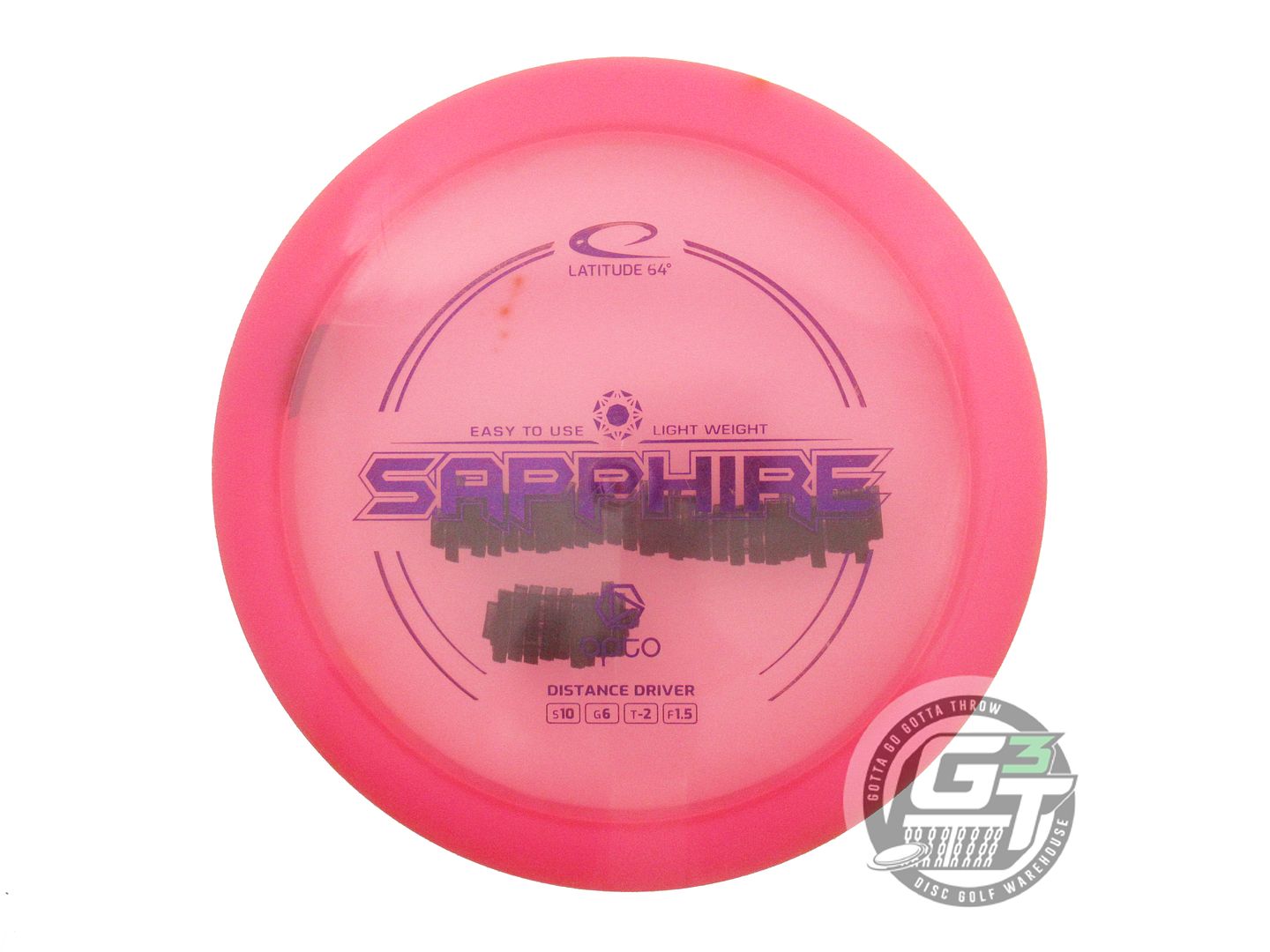 USED Latitude 64 Opto Sapphire 154g Pink Purple Foil Distance Driver Golf Disc