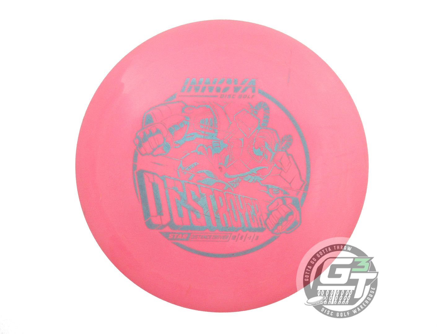 USED Innova Star Destroyer 176g Pink Blue Holo Foil Distance Driver Golf Disc