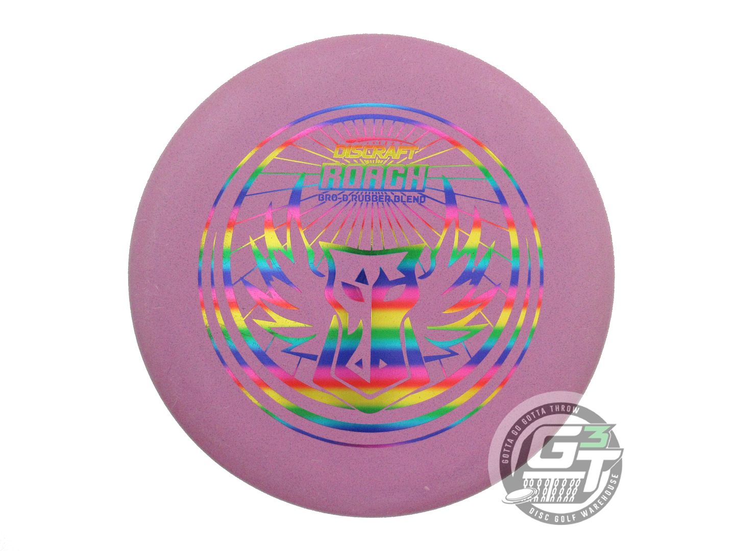 USED Discraft BRO-D Rubber Roach 175g Purple Rainbow Foil Putter Golf Disc