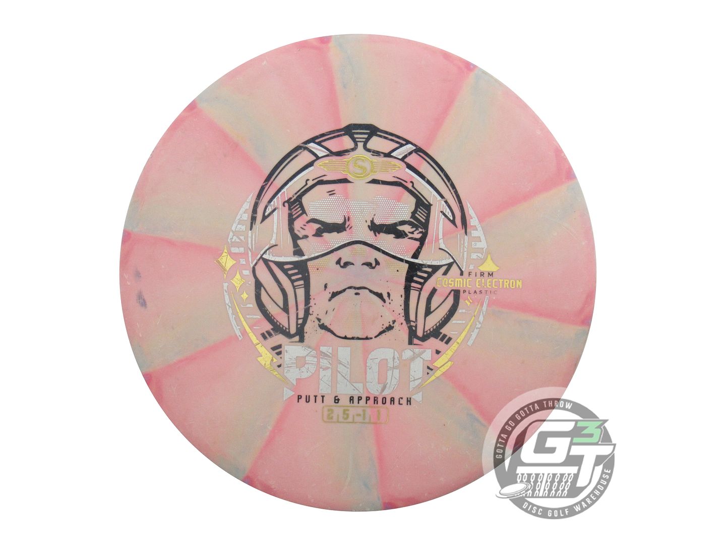 USED Streamline Discs Cosmic Electron Pilot 171g Pink-Lime Putter Golf Disc