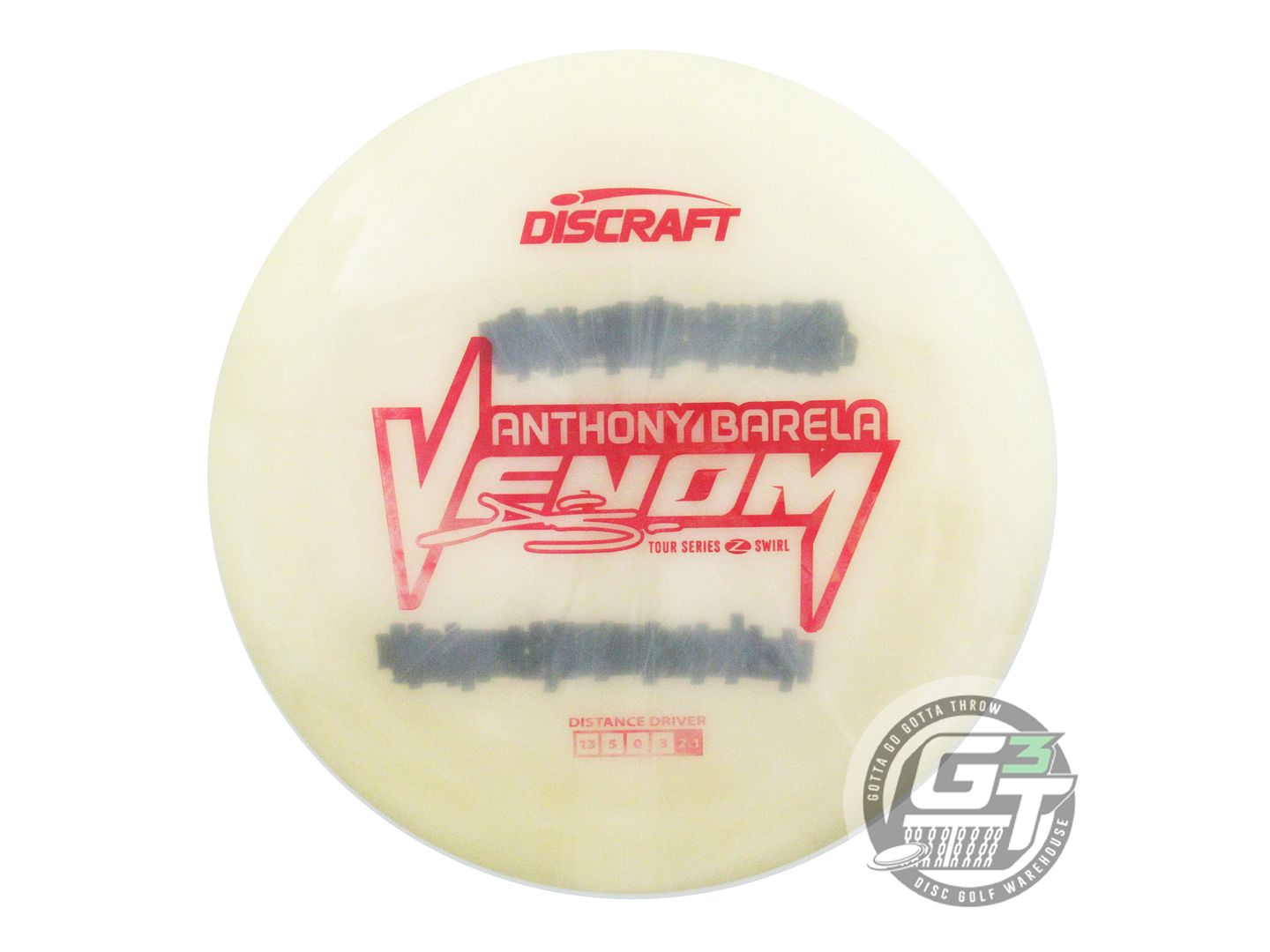 USED Discraft [BARELA] Z Swirl Venom 175g Cream Red Stamp Distance Driver Disc