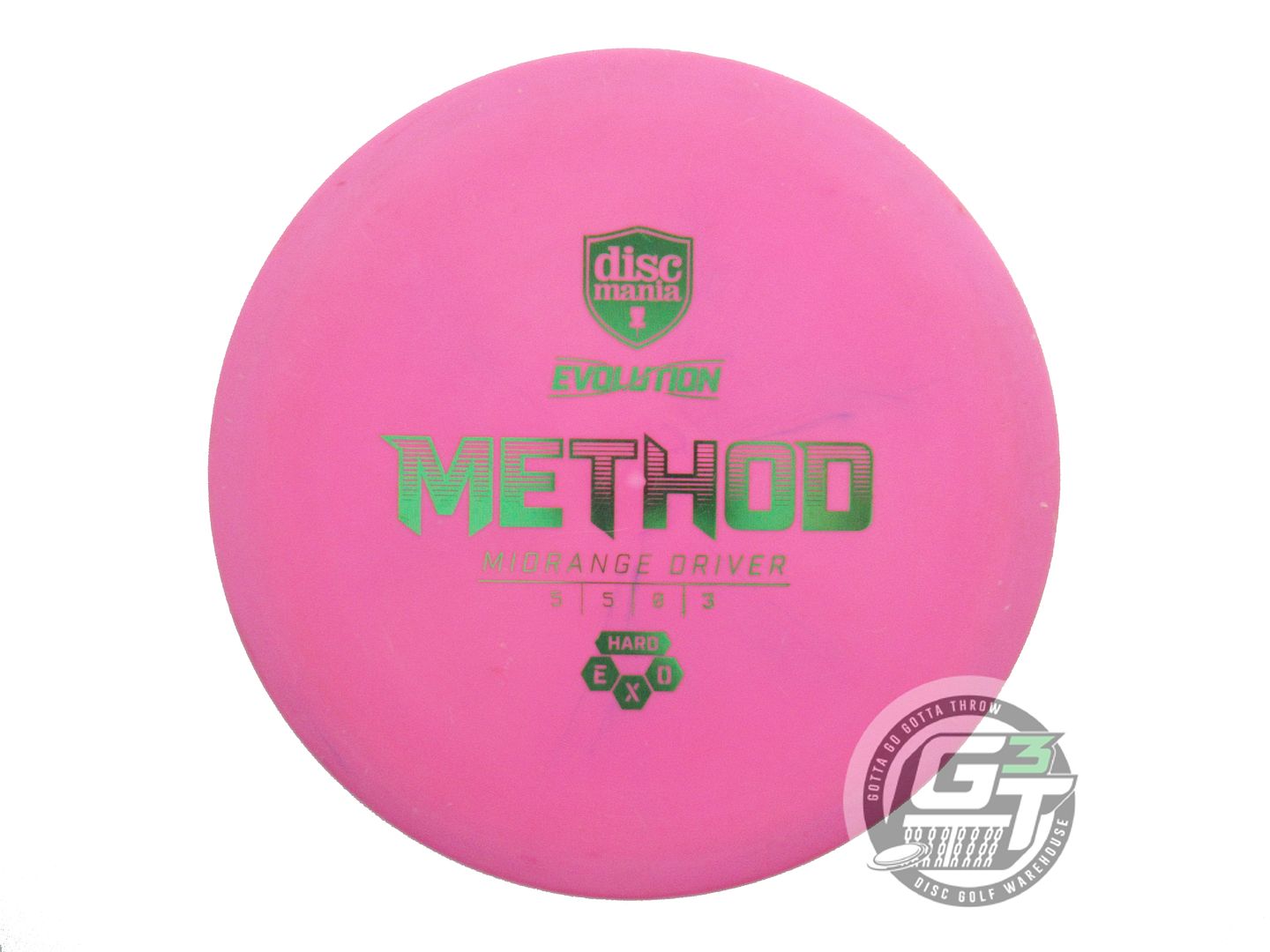 USED DiscMania EXO Hard Method 172g Pink Green Foil Midrange Golf Disc