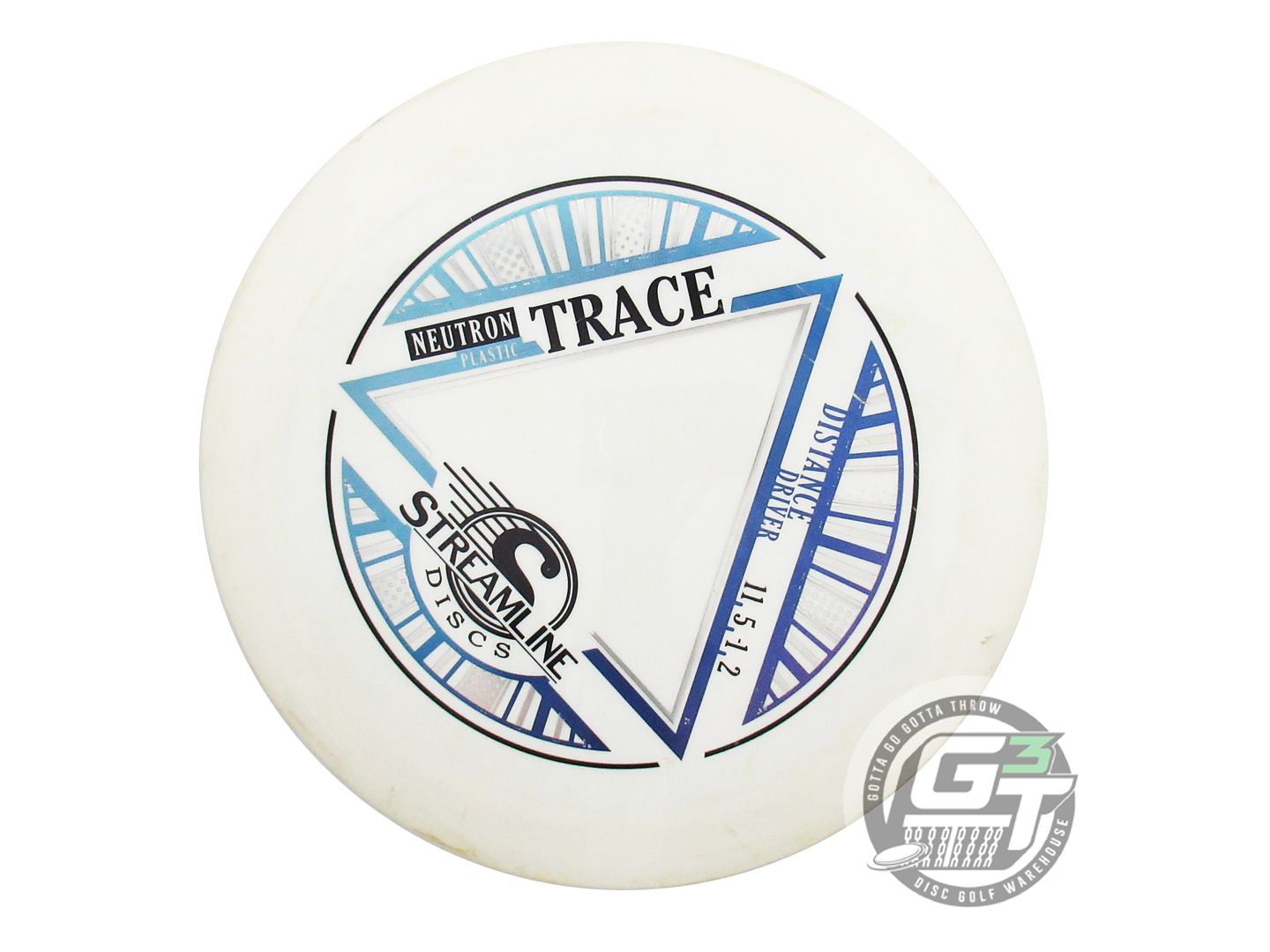 USED Streamline Discs Neutron Trace 171g White Distance Driver Golf Disc