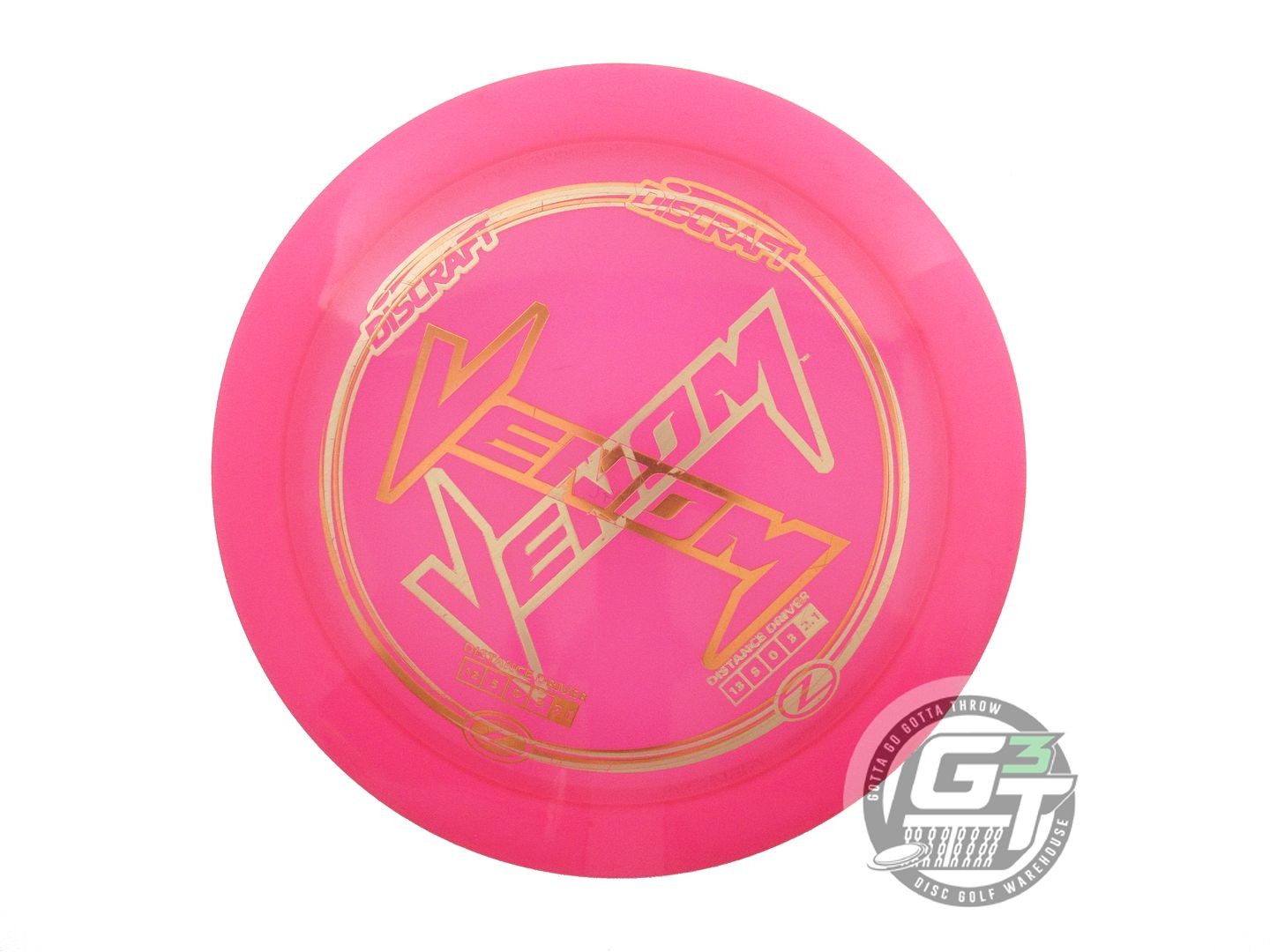 USED Discraft X-OUT Z Venom 172g Pink Distance Driver Golf Disc