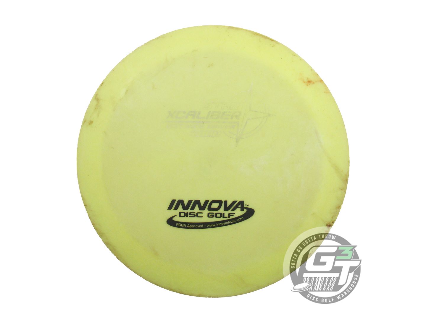 USED Innova Star Xcaliber 174g Yellow Silver & Black Stamp Distance Driver Disc