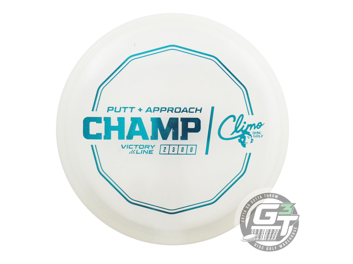 USED Climo Victory Line Champ 173g Ice Teal Foil Putter Golf Disc