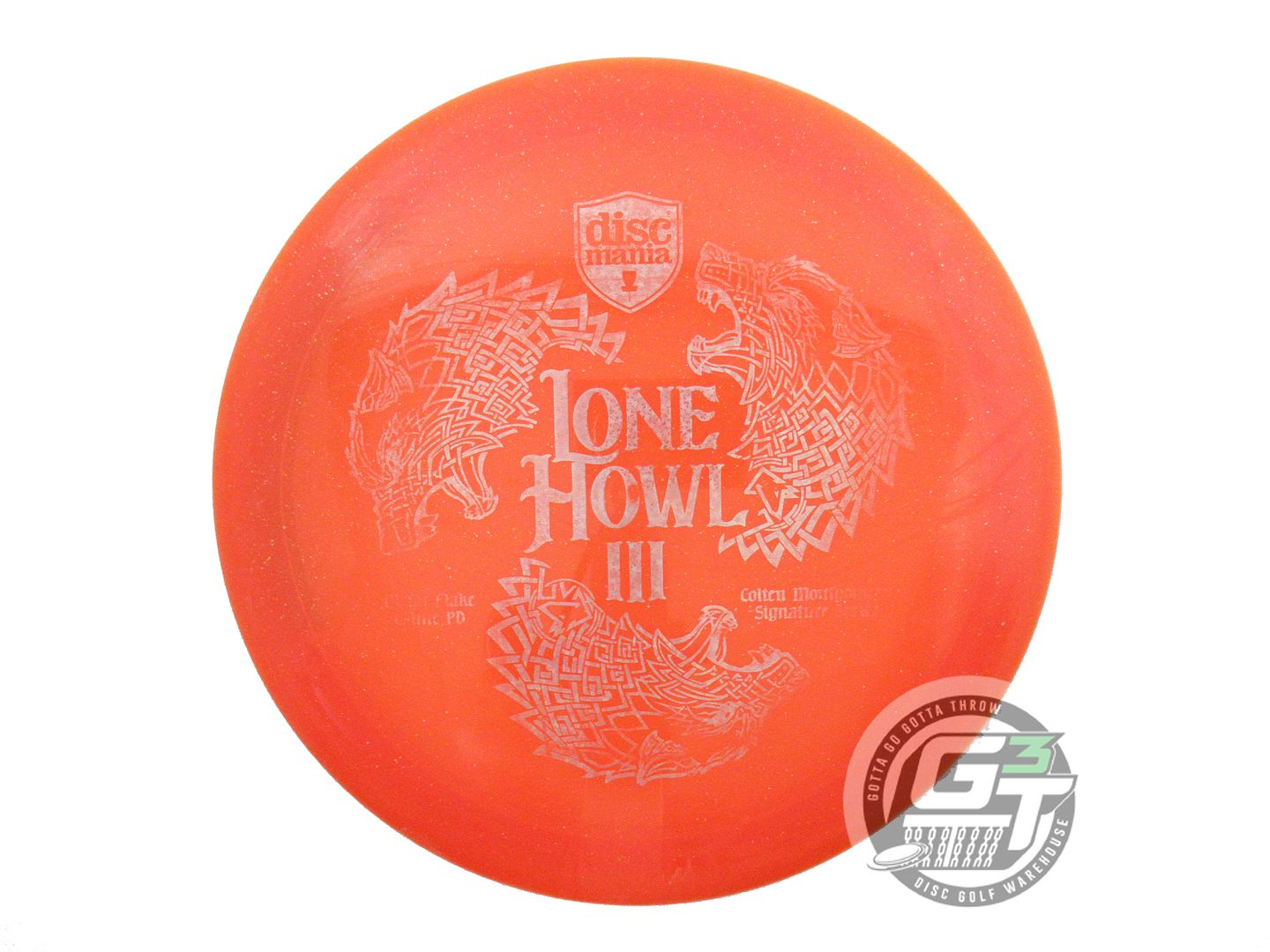 USED DiscMania LONE HOWL 3 Metal Flake C-Line PD 174g Orange Driver Golf Disc