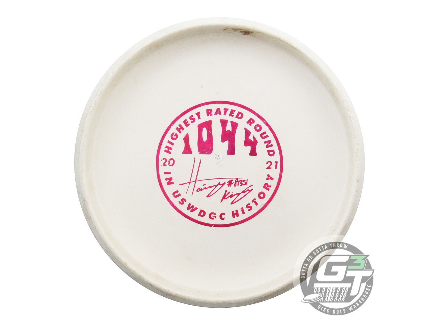 USED Discraft [KING] Crazy Tuff Challenger 172g White Red Glitter Putter Disc