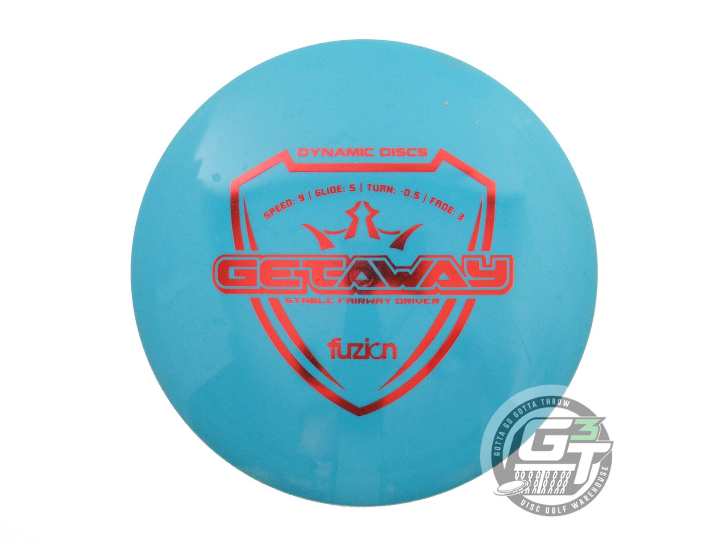 USED Dynamic Discs Fuzion Getaway 173g Teal Red Foil Distance Driver Golf Disc